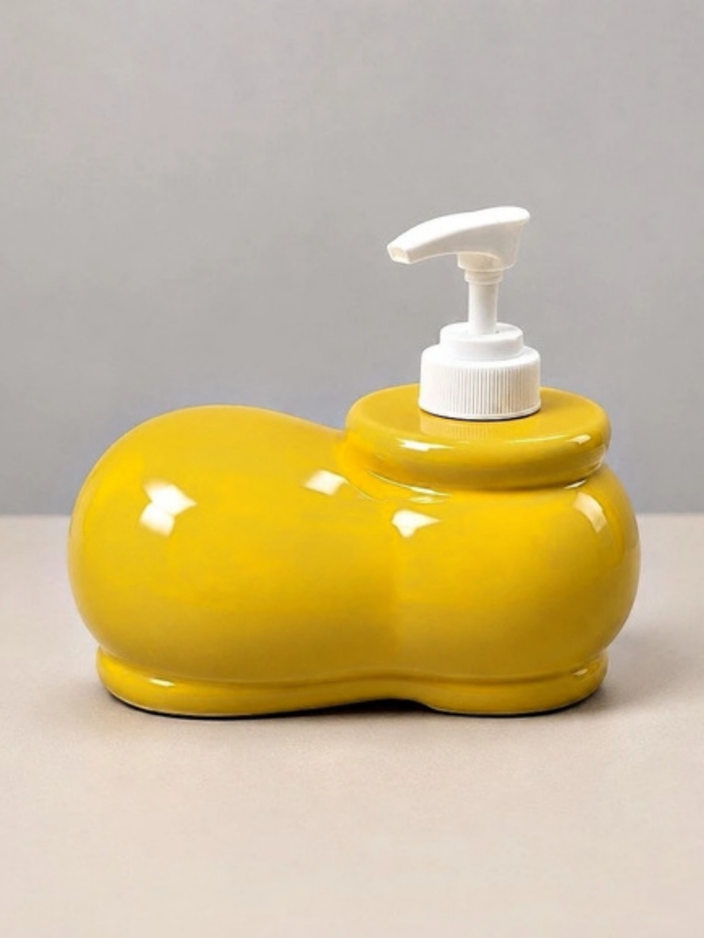 Disney Yellow Ceramic Soap Dispenser NWOT